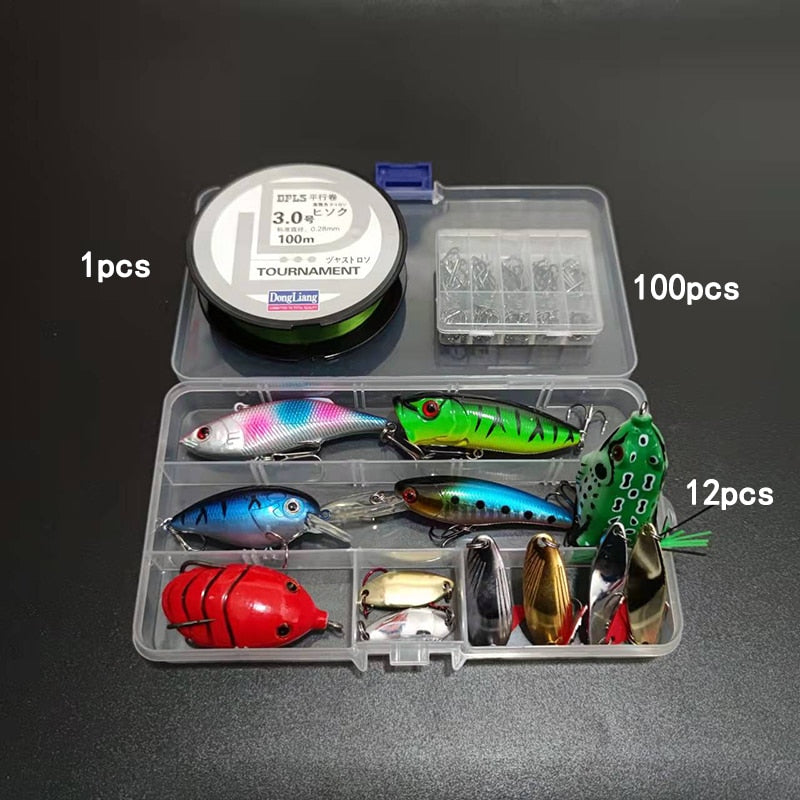 Kit Profissional Completo de Pescaria 164 Peças